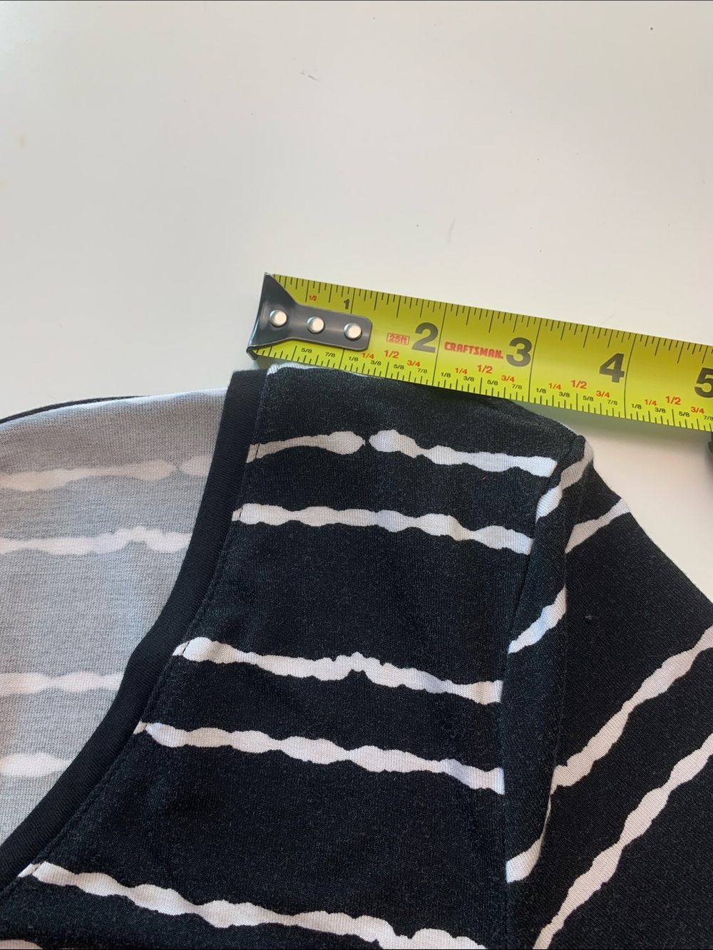 Lord & Taylor Petite Black & White Striped Midi Dress, Pockets, Stretch - Picture 6 of 10